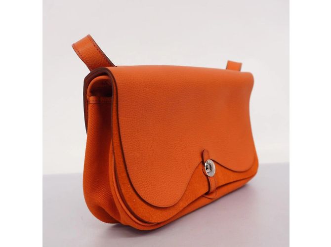 Borsa a Spalla Hermès Colorado MM Arancione - vista 2