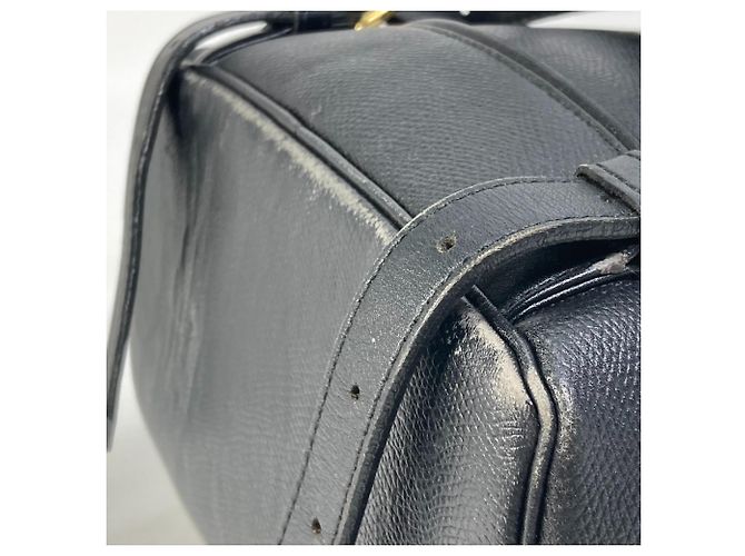 Mochila vintage de couro preto Versace - vista 10