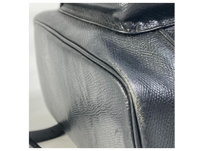 Mochila vintage de couro preto Versace - vista 8