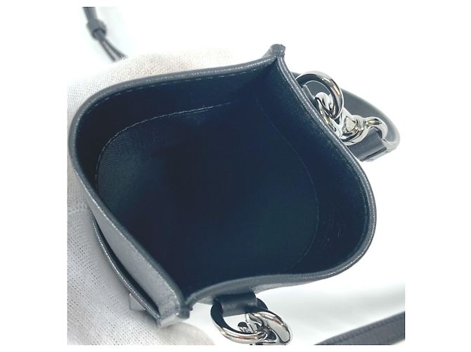 Borsa a spalla in pelle nera Valentino Nero - vista 10