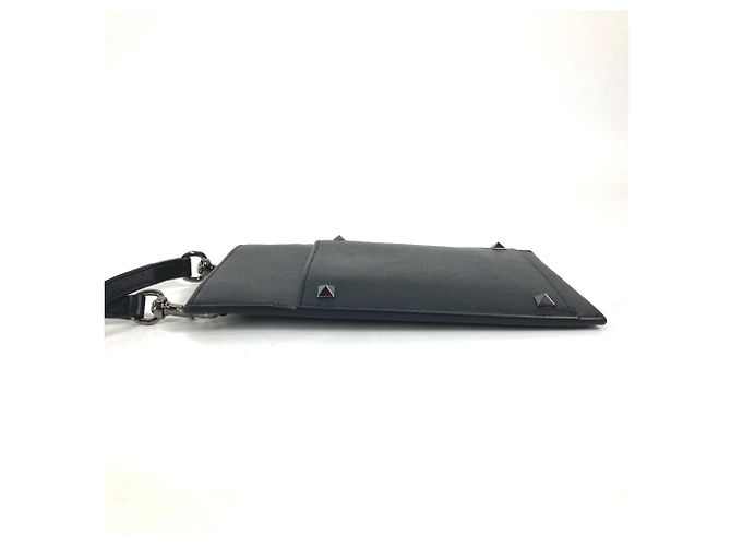 Borsa a spalla in pelle nera Valentino Nero - vista 4