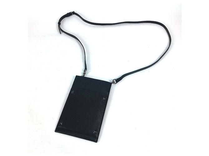 Borsa a spalla in pelle nera Valentino Nero - vista 6
