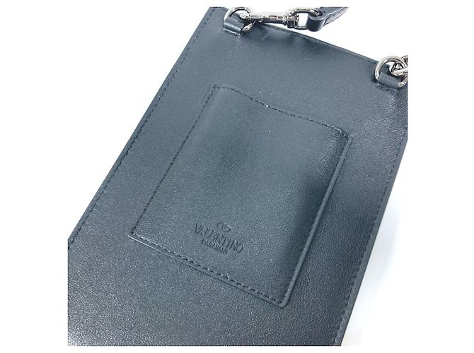 Borsa a spalla in pelle nera Valentino Nero - vista 7