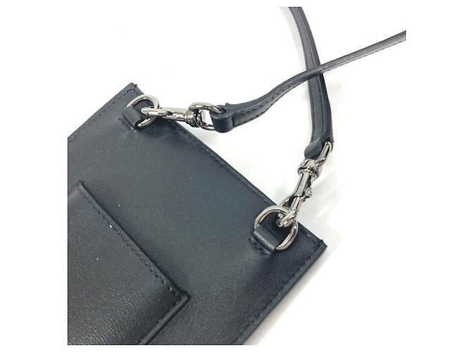 Borsa a spalla in pelle nera Valentino Nero - vista 8