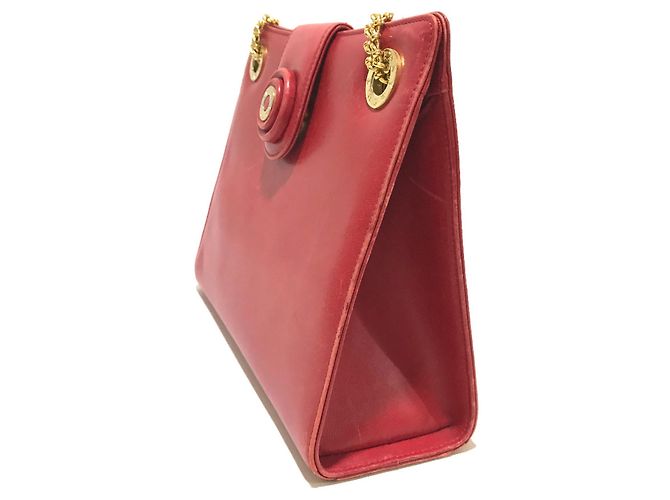 Bolsa de ombro vintage em couro vermelho Tiffany & Co. - vista 3