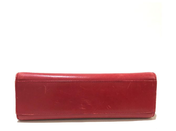 Bolsa de ombro vintage em couro vermelho Tiffany & Co. - vista 4