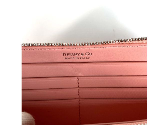 Cartera larga de cuero rosa Tiffany & Co. - vista 11