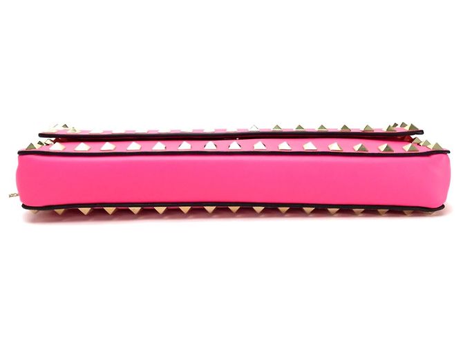 Clutch in pelle rosa Valentino Garavani - vista 3