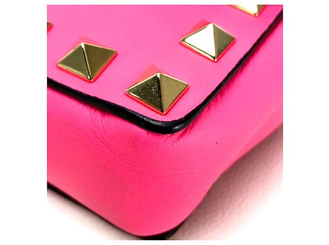 Clutch in pelle rosa Valentino Garavani - vista 5