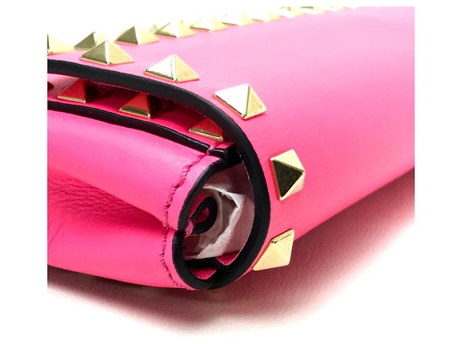Clutch in pelle rosa Valentino Garavani - vista 6