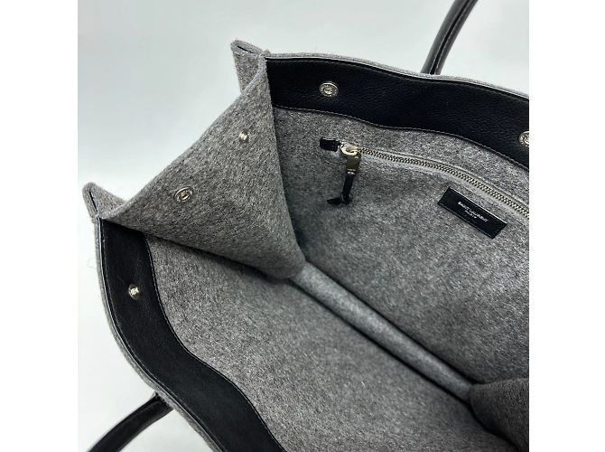 Borsa tote grigia Saint Laurent Marrone - vista 10