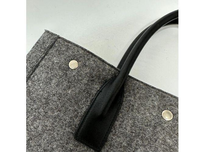 Borsa tote grigia Saint Laurent Marrone - vista 14