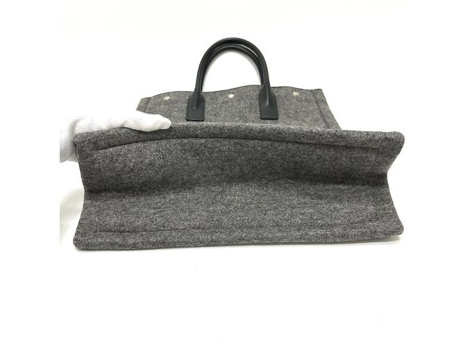 Borsa tote grigia Saint Laurent Marrone - vista 3