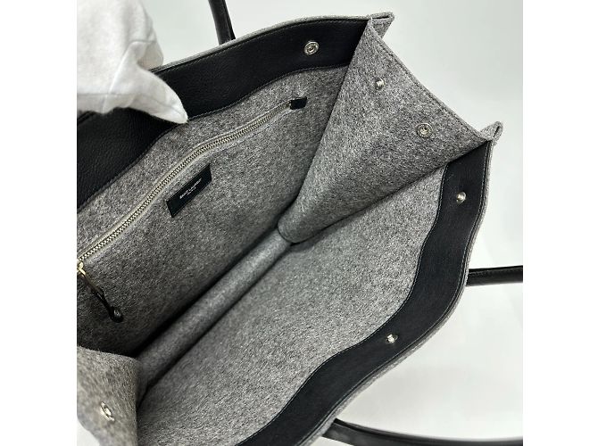 Borsa tote grigia Saint Laurent Marrone - vista 9