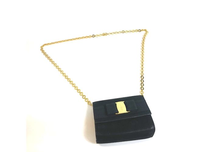 Borsa a spalla mini pochette Vala Ribbon di Salvatore Ferragamo Nero - vista 13