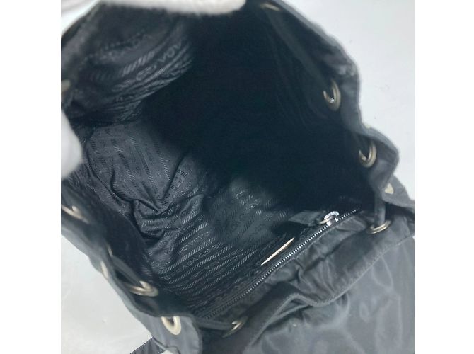 Schwarzer Stoff-Rucksack von Prada - Ansicht 12