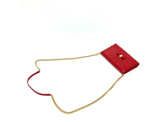 Borsa Vala Ribbon di Salvatore Ferragamo Rosso - vista 12