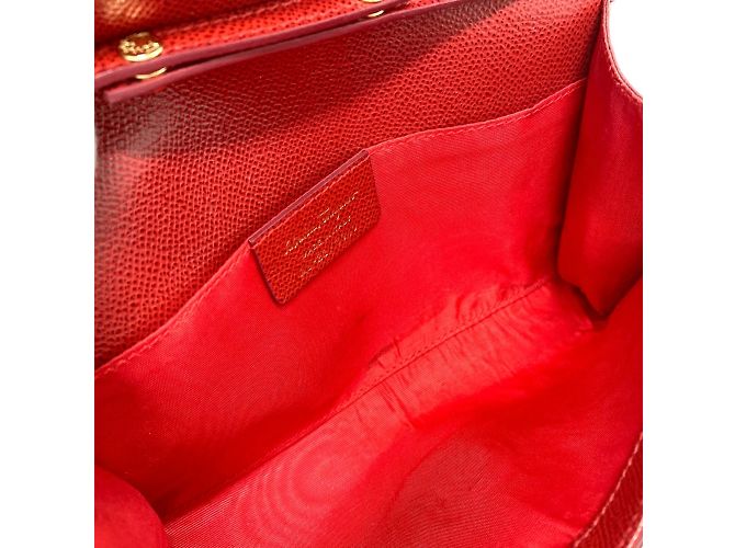 Borsa Vala Ribbon di Salvatore Ferragamo Rosso - vista 9