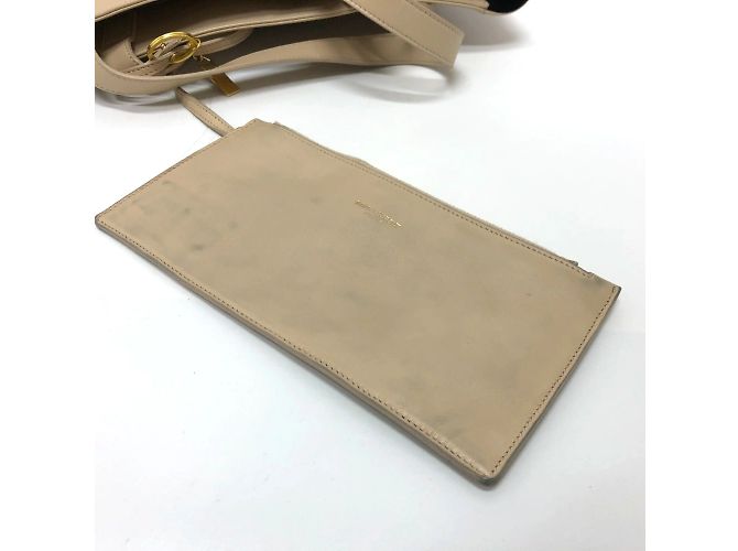 Beige Leder Tote Bag von Saint Laurent - Ansicht 11
