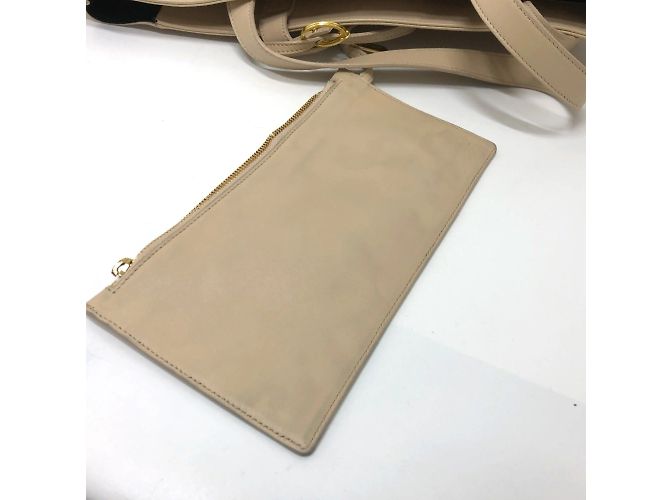 Beige Leder Tote Bag von Saint Laurent - Ansicht 12