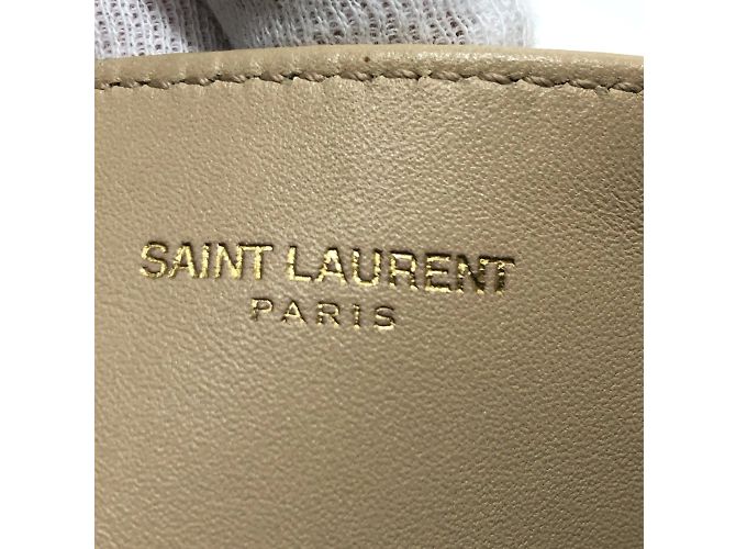 Beige Leder Tote Bag von Saint Laurent - Ansicht 14