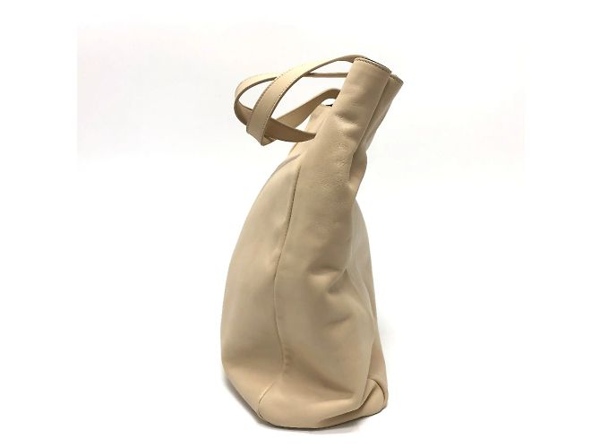 Beige Leder Tote Bag von Saint Laurent - Ansicht 3