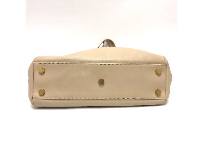 Beige Leder Tote Bag von Saint Laurent - Ansicht 4