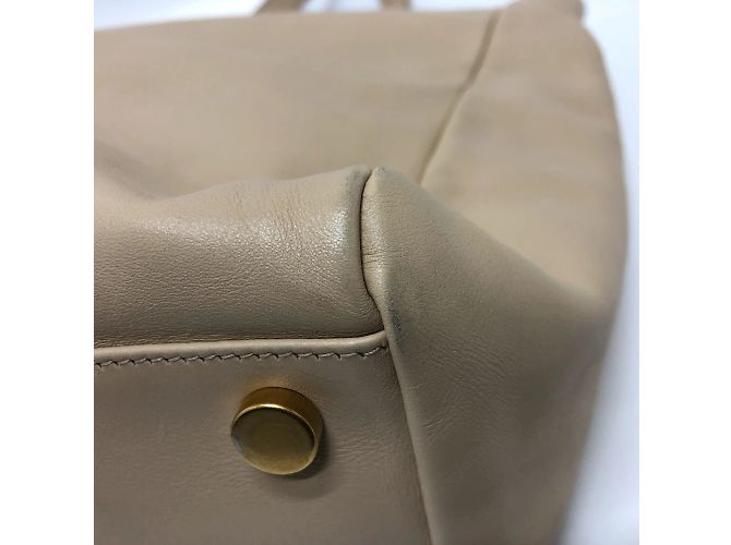 Beige Leder Tote Bag von Saint Laurent - Ansicht 5