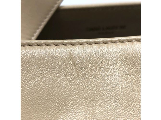 Beige Leder Tote Bag von Saint Laurent - Ansicht 9