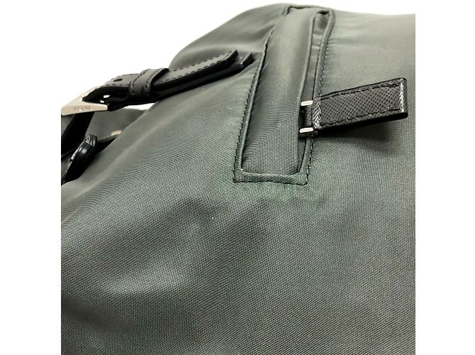 Prada Gray Leather Backpack Brown - view 4