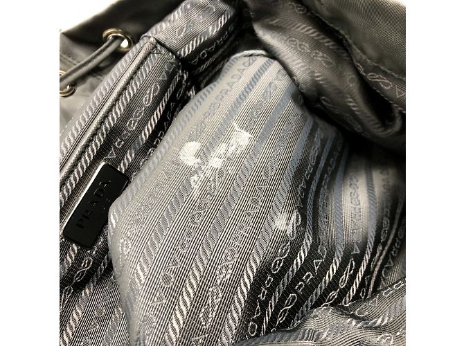 Prada Gray Leather Backpack Brown - view 8