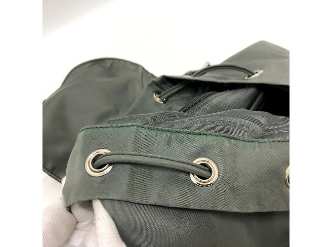 Prada Gray Leather Backpack Brown - view 9