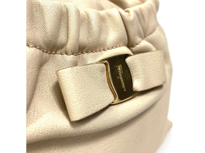 Borsa a Spalla Vala 2WAY di Salvatore Ferragamo Beige - vista 4