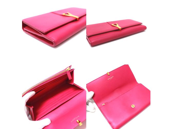 Cartera Larga Saint Laurent Paris Rosa - vista 11