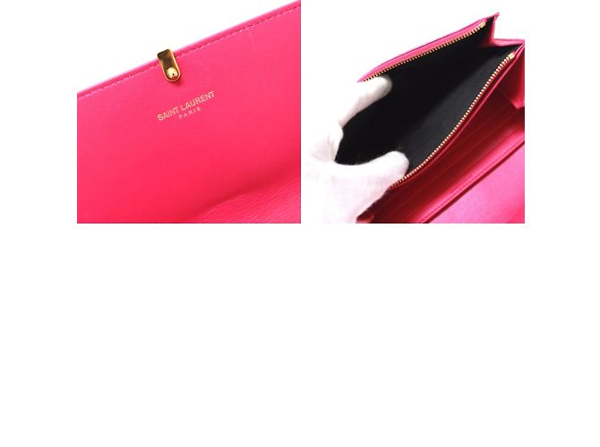 Cartera Larga Saint Laurent Paris Rosa - vista 12
