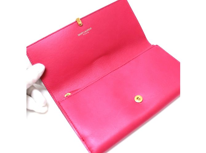 Cartera Larga Saint Laurent Paris Rosa - vista 8