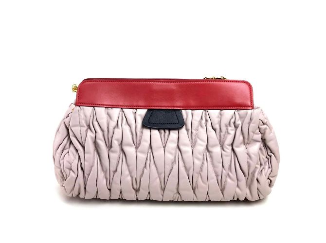Borsa in pelle rosa Miu Miu - vista 2