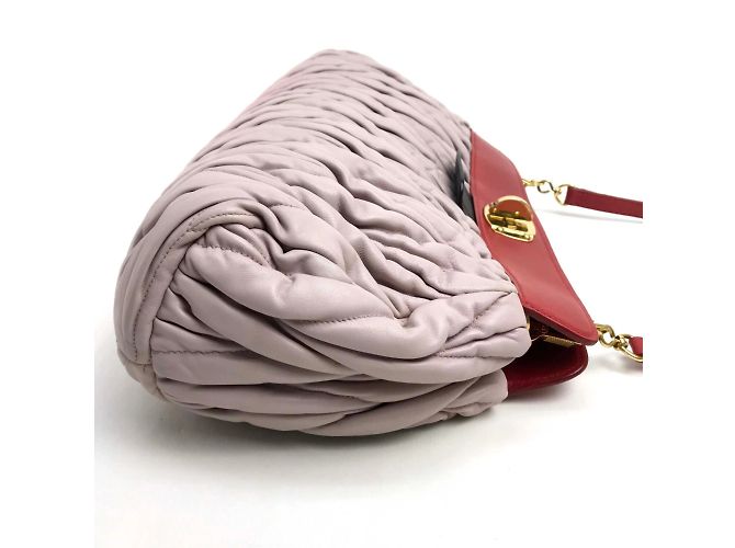 Borsa in pelle rosa Miu Miu - vista 4