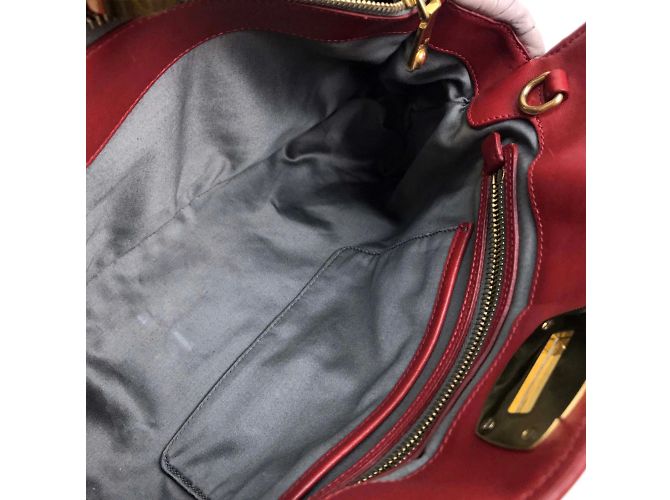 Borsa in pelle rosa Miu Miu - vista 7
