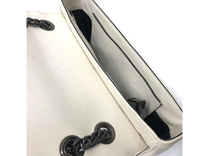 Borsa a Spalla Prada 1BD147 con Borchie Logo Bianco - vista 12