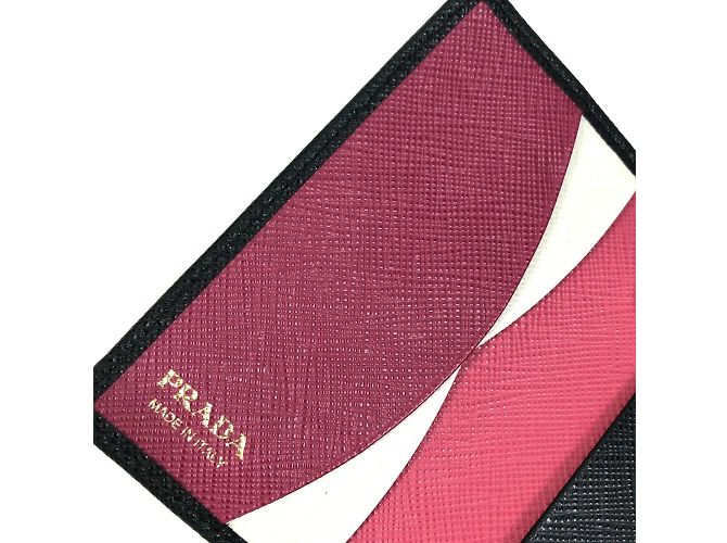 Prada 1PG004 Schlüsseletui in Multicolor mit 4 Ringen Schwarz - Ansicht 10