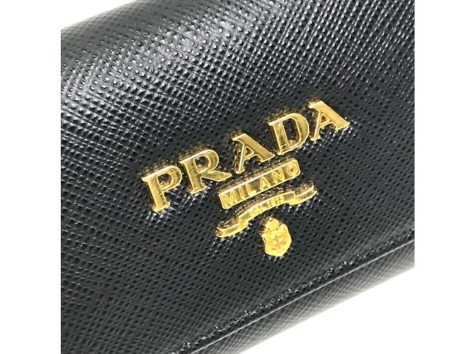 Prada 1PG004 Schlüsseletui in Multicolor mit 4 Ringen Schwarz - Ansicht 6