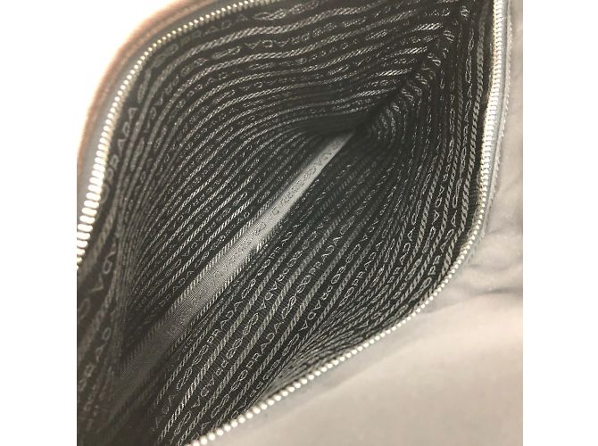 Borsa a spalla nera Prada VA0793 Nero - vista 10