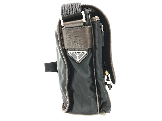 Borsa a spalla nera Prada VA0793 Nero - vista 3