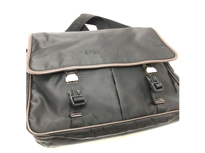 Borsa a spalla nera Prada VA0793 Nero - vista 6