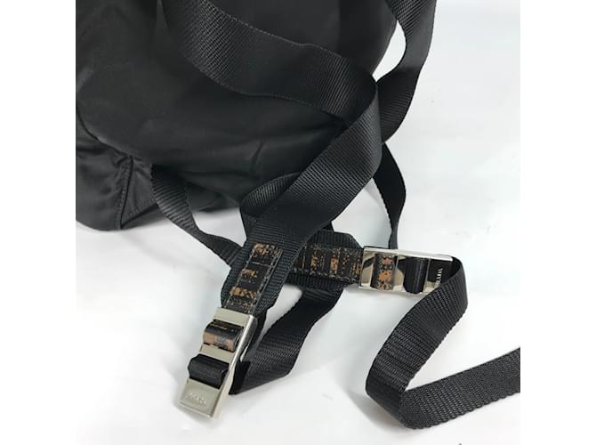 Mochila com logo triangular Prada Preto - vista 10
