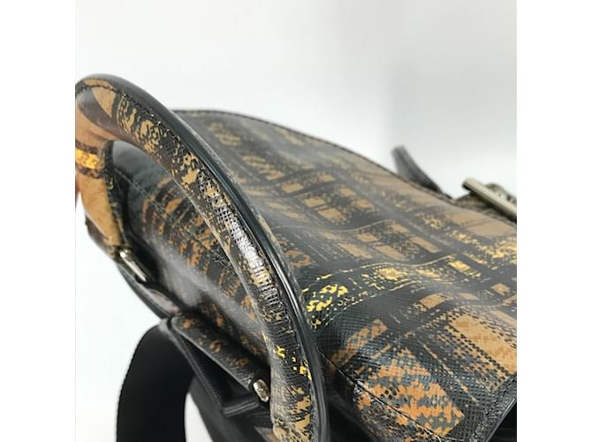 Mochila com logo triangular Prada Preto - vista 11