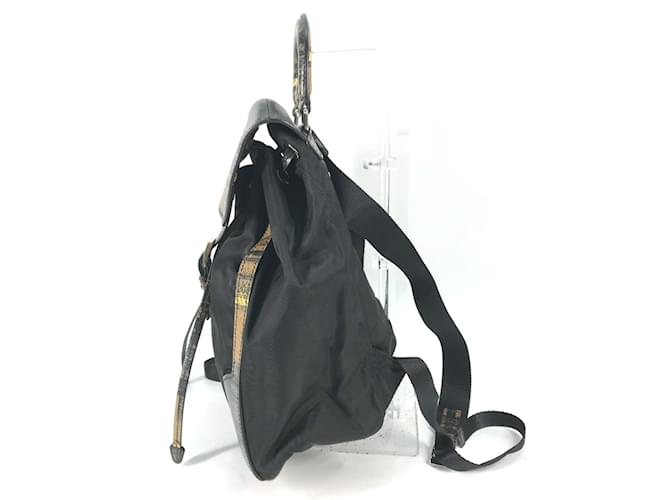 Mochila com logo triangular Prada Preto - vista 3