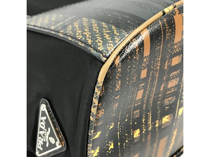 Mochila com logo triangular Prada Preto - vista 7