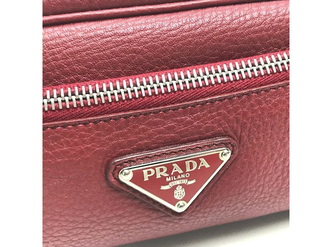 Rote Lederpouch von Prada - Ansicht 5